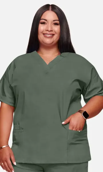 Cherokee - Women's V-Neck 2 Pocket Solid Scrub Top