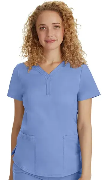 Healing Hands - Women's Jane Y-Neck Solid Scrub Top